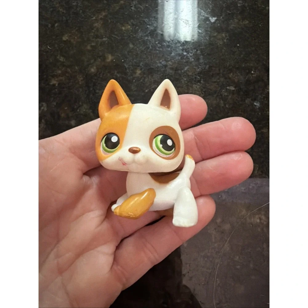 Littlest Pet Shop German Shepherd Dog #127 White/Brown/Tan LPS